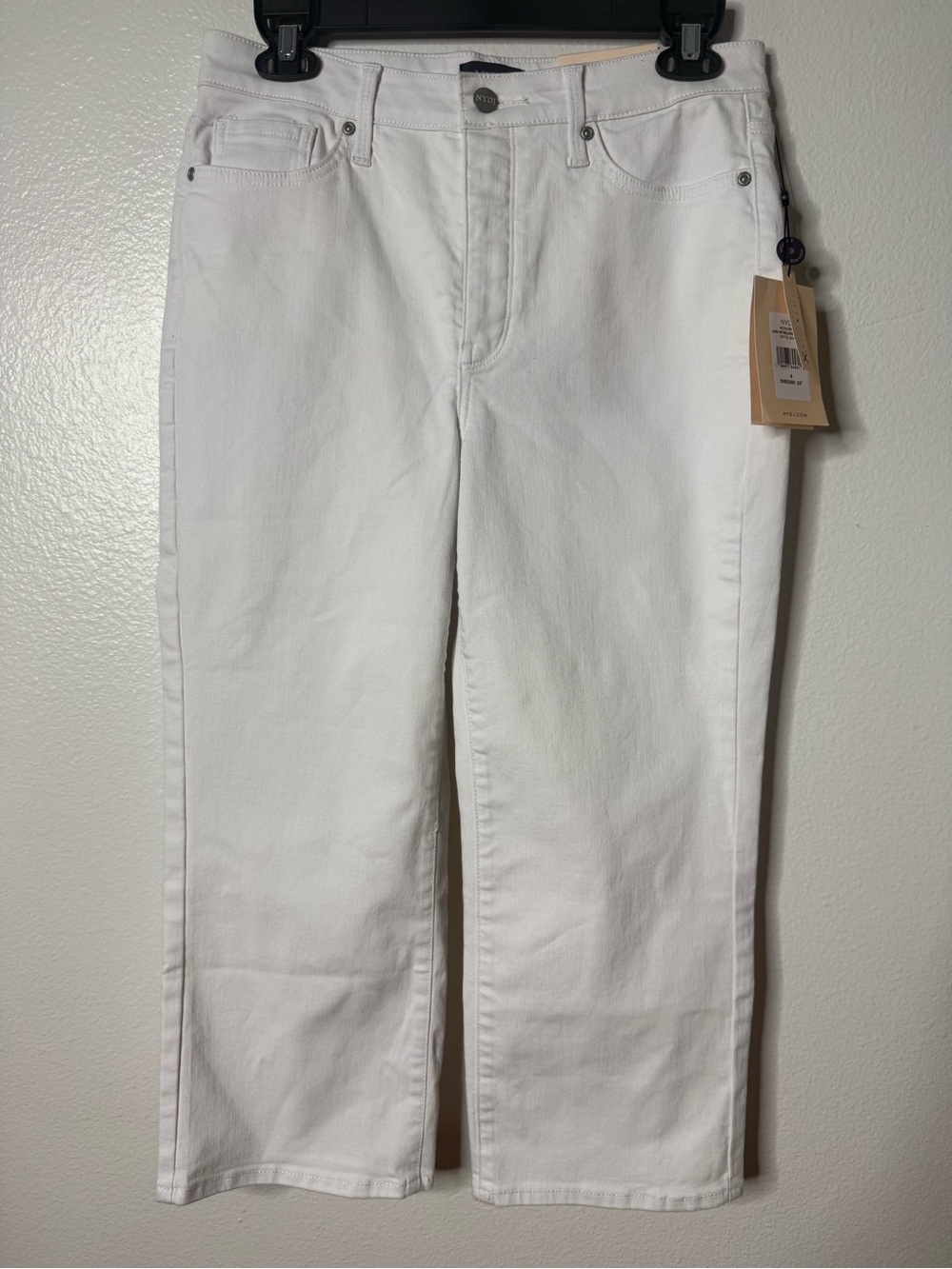 NEW NYDJ White LT Cool Embrace Joni Capri Jeans 6 - Picture 8 of 10